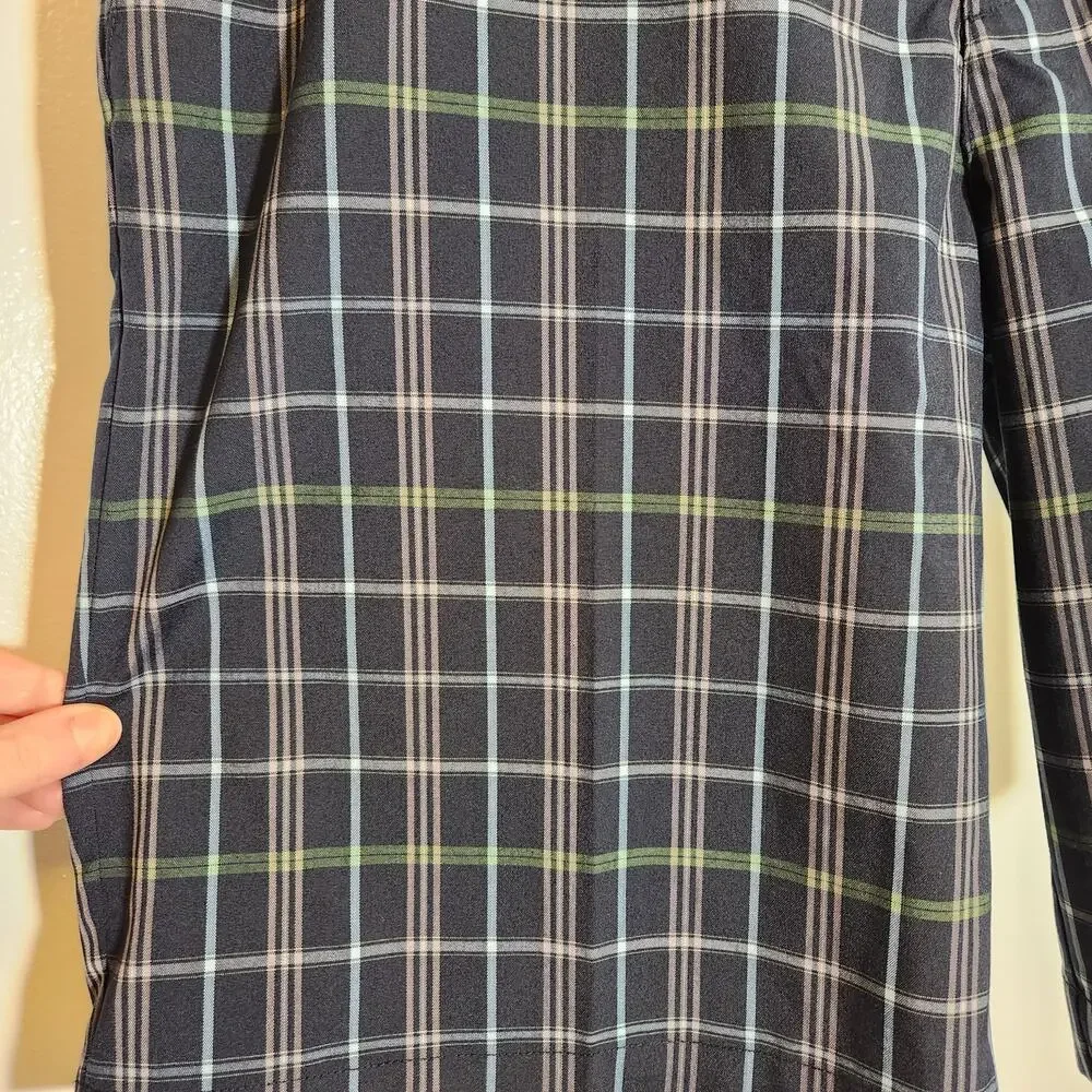 ADIDAS Navy Plaid Golf Shorts, Size 32